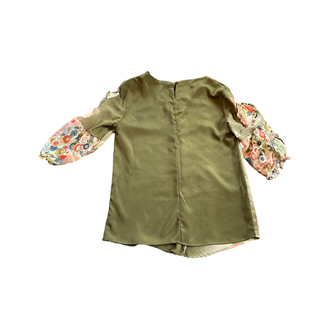 Heart on Sleeve Japanese  Silk Top