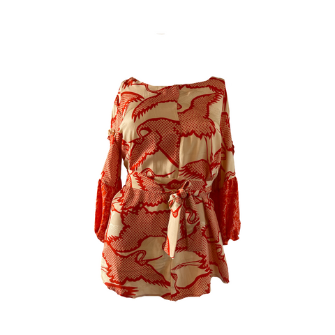 'heart on my sleeve'  vintage kimono silk top