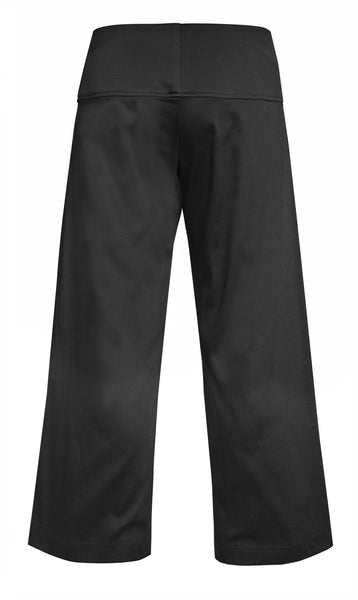 Black matt cotton 7/8 Pants